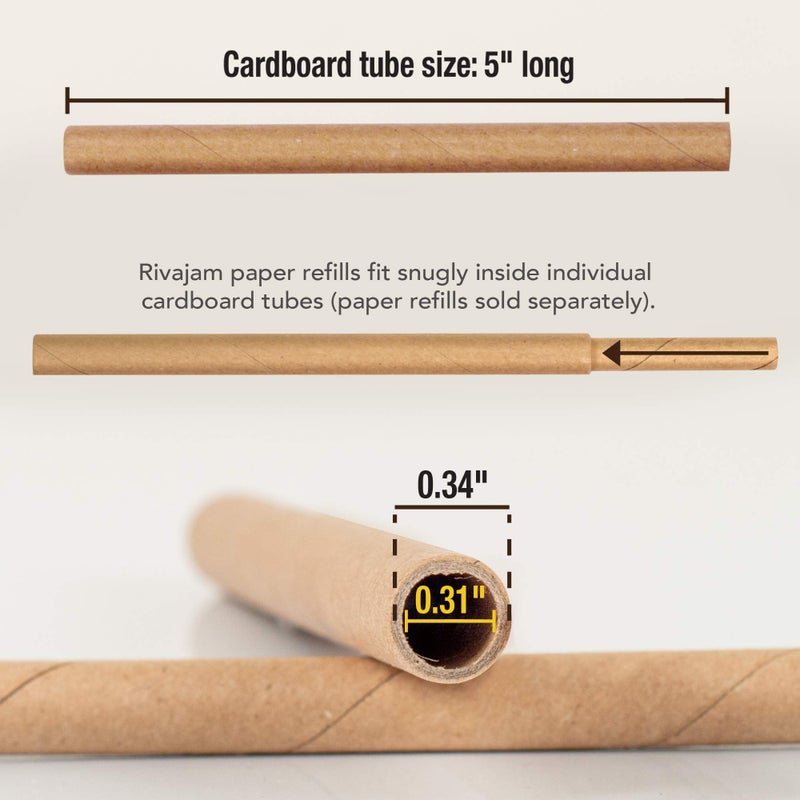 Rivajam 125 Mason Bee House Cardboard Nest Tubes Refill Pack | Solitary Bee Hive & Supplies | Starter Kit & Habitat Garden Gift | Hotels Tubes & Nest Box Inserts Liners - Image 4